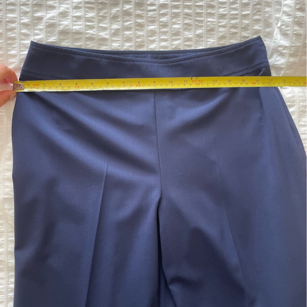 Italian Wool wide navy pants - Large - Picture 2 of 6